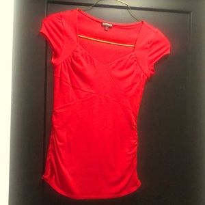 Express red shortsleeve top